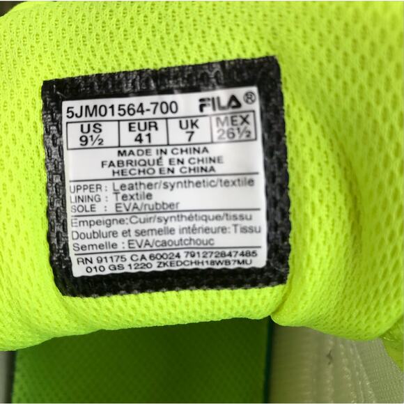 FILA Oakmont Trail Safety Yellow Running Shoes Women 9.5 Chunky Streetwear Boho - Picture 10 of 12